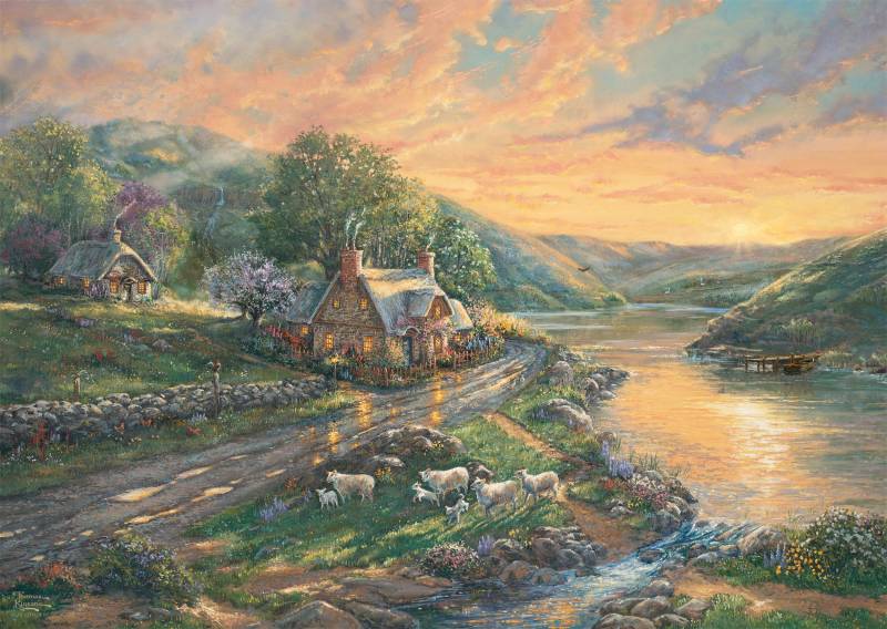 Schmidt Spiele Tagesanbruch im Emerald Valley 1000 Teile Puzzle Schmidt-Spiele-59774 von Schmidt Spiele