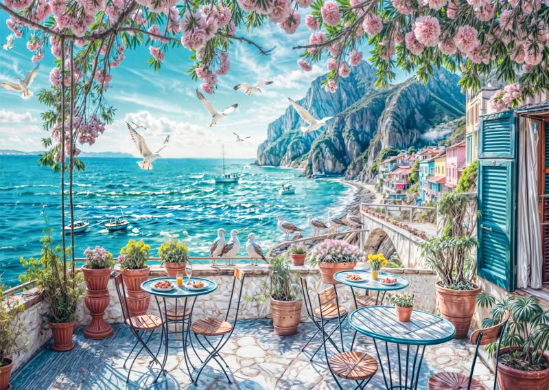Schmidt Spiele Terrasse am Meer 1000 Teile Puzzle Schmidt-Spiele-58884 von Schmidt Spiele