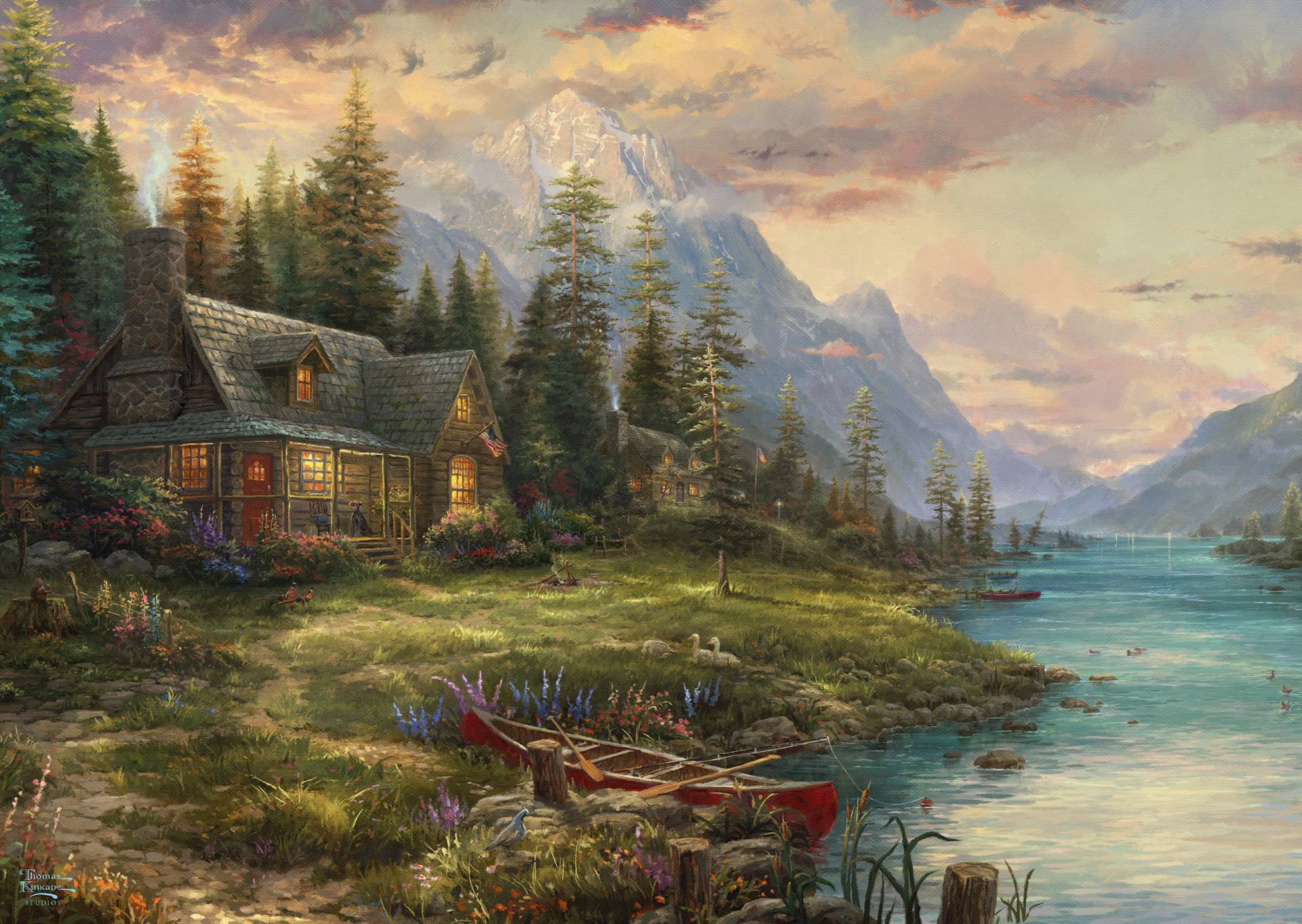 Schmidt Spiele Thomas Kinkade - Ausflug am Vatertag 1000 Teile Puzzle Schmidt-Spiele-59918 von Schmidt Spiele