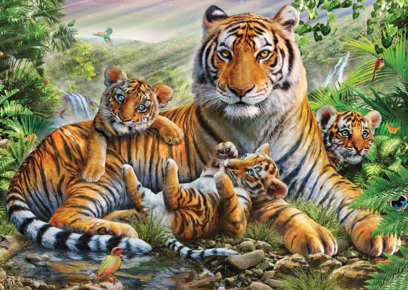 Schmidt Spiele Tiger und Welpen 1000 Teile Puzzle Schmidt-Spiele-58986 von Schmidt Spiele
