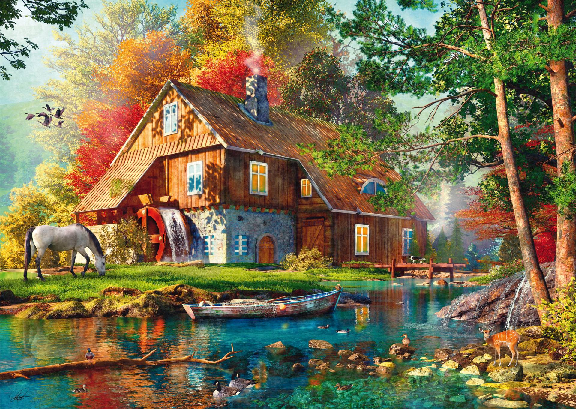 Schmidt Spiele Wassermühle im Herbst 1000 Teile Puzzle Schmidt-Spiele-58881 Schmidt Spiele Wassermühle im Herbst 1000 Teile Puzzle Schmidt-Spiele-58881 von Schmidt Spiele