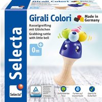 Selecta 61062 - Greifling, Girali Colori, Rassel mit Glöckchen, Holz, 10 cm von Schmidt Spiele