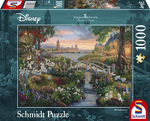 Schmidt Spiele, Thomas Kinkade: Disney 101 Dalmatians 2021 Edition (1000pc), Puzzle, Ages 12+ von Schmidt Spiele