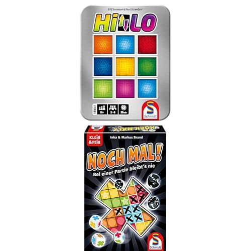 Schmidt Bundle aus dem Kartenspiel Hilo in der Metalldose und dem Würfelspiel Noch Mal, ab 8 Jahren Schmidt Bundle aus dem Kartenspiel Hilo in der Metalldose und dem Würfelspiel Noch Mal, ab 8 Jahren von Schmidt