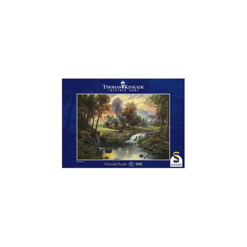 Schmidt - SCH-58445 - Mountain Retreat, 1000 Teile Puzzle - ab 12 Jahren - Landschaft Puzzle - von Thomas Kinkade Schmidt - SCH-58445 - Mountain Retreat, 1000 Teile Puzzle - ab 12 Jahren - Landschaft Puzzle - von Thomas Kinkade von Schmidt