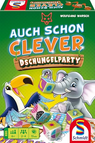 Schmidt Spiele 40682 Auch Schon clever, Dschungelparty, Reisespiel, Würfelspiel von Schmidt