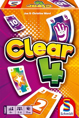 Schmidt Spiele 49473 Clear 4, Kartenspiel, Klein und Fein Serie von Schmidt