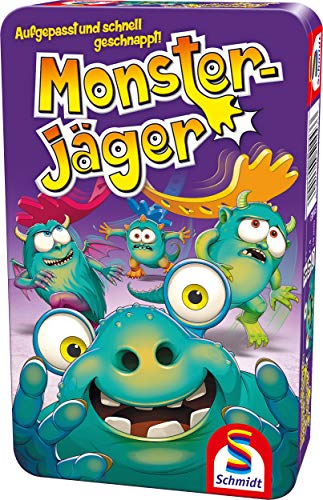 Schmidt Spiele 51443 Monsterjäger, Reisespiel, Bring mich mit Spiel in der Metalldose von Schmidt Spiele