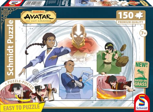 Schmidt Spiele 56555 Avatar, Die Vier Elemente, 150 Teile Kinderpuzzle aus Graspappe von Schmidt