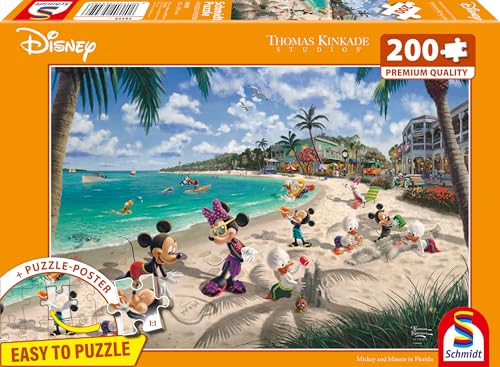 Schmidt Spiele 56559 Thomas Kinkade, Thomas Kinkade, Disney, Mickey and Minnie in Florida, 200 Teile Puzzle Schmidt Spiele 56559 Thomas Kinkade, Thomas Kinkade, Disney, Mickey and Minnie in Florida, 200 Teile Puzzle von Schmidt
