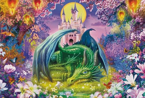 Schmidt Spiele 56577 Kleiner Drache, 150 Teile Kinderpuzzle aus Graspappe von Schmidt