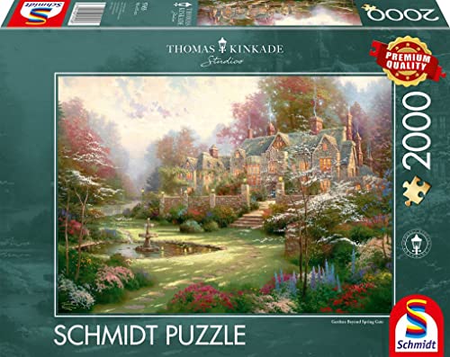 Schmidt Spiele 57453 Thomas Kinkade Gardens Beyond Spring Tor, 2000 Stück Puzzle von Schmidt