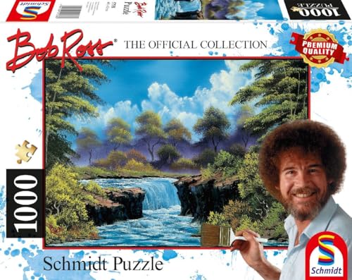Schmidt Spiele 57538 Bob Ross, Wasserfall auf der Lichtung, 1000 Teile Puzzle Schmidt Spiele 57538 Bob Ross, Wasserfall auf der Lichtung, 1000 Teile Puzzle von Schmidt