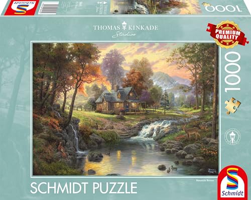 Schmidt Spiele 58445 - Thomas Kinkade, Holzhaus am Bach, 1.000 Teile Schmidt Spiele 58445 - Thomas Kinkade, Holzhaus am Bach, 1.000 Teile von Schmidt