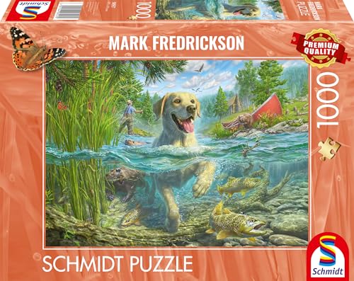 Schmidt Spiele 58557 Mark Frederickson, Hundeliebe, gelber Labrador auf Fischjagd, 1000 Teile Puzzle Schmidt Spiele 58557 Mark Frederickson, Hundeliebe, gelber Labrador auf Fischjagd, 1000 Teile Puzzle von Schmidt