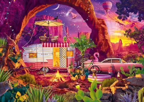 Schmidt Spiele 58574 Jeff Haynie, Camping-Paradies in der Wüste, 1000 Teile Puzzle von Schmidt