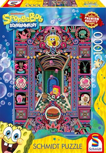 Schmidt Spiele 58587 SpongeBobs verrückte Welt, 1000 Teile Puzzle von Schmidt