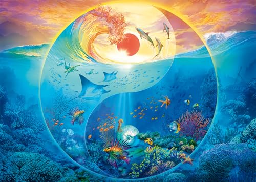 Schmidt Spiele 58594 Yin & Yang, Im Reich der Meerestiere, Silvia Christoph, 1000 Teile Puzzle von Schmidt