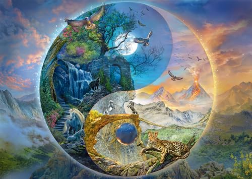 Schmidt Spiele 58596 Yin & Yang, Bergwelt, Silvia Christoph, 1000 Teile Puzzle von Schmidt