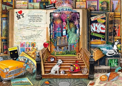 Schmidt Spiele 58598 Erinnerungen an New York, Aimee Steward, 1000 Teile Puzzle von Schmidt