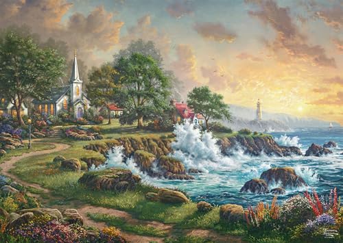 Schmidt Spiele 58628 Kleinod am Meer, Thomas Kinkade, 1000 Teile Puzzle von Schmidt
