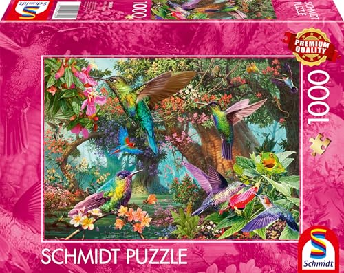 Schmidt Spiele 58869 Farbenspiel der Kolibris, 1000 Teile Puzzle von Schmidt