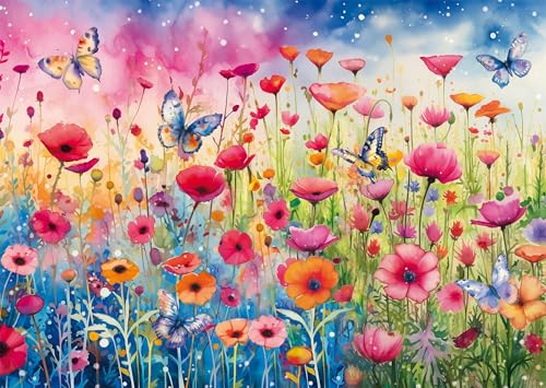 Schmidt Spiele 58873 Mohnblumenwiese, 1000 Teile Puzzle von Schmidt
