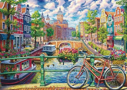 Schmidt Spiele 58877 Amsterdamer Grachtenzauber, 1000 Teile Puzzle von Schmidt