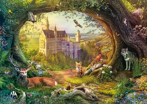 Schmidt Spiele 58878 Märchenschloss im Waldzauber, 1000 Teile Puzzle von Schmidt