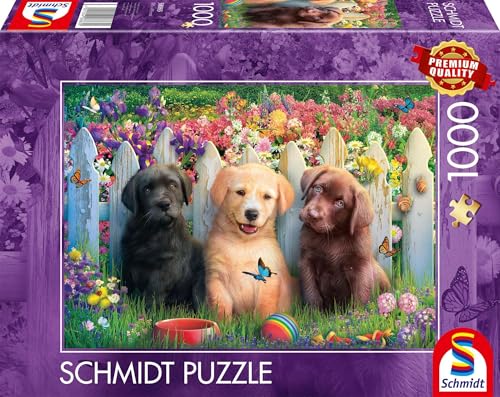 Schmidt Spiele 58883 Süße Welpenszene, 1000 Teile Puzzle von Schmidt