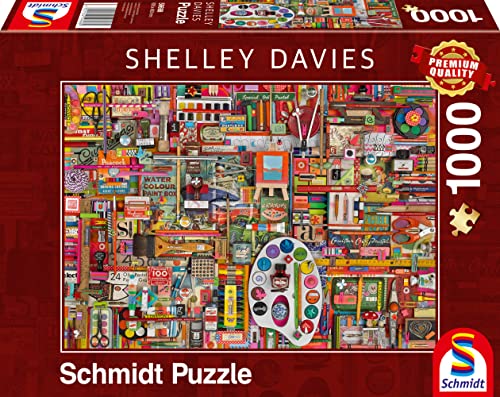 Schmidt Spiele 59698 Shelley Davies, Vintage Künstlermaterialien, 1.000 Teile Puzzle Schmidt Spiele 59698 Shelley Davies, Vintage Künstlermaterialien, 1.000 Teile Puzzle von Schmidt