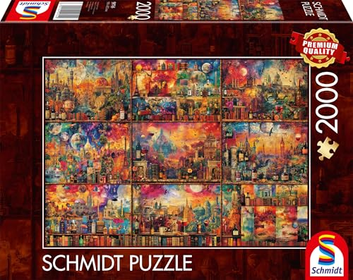 Schmidt Spiele 59745 Genussvolle Auszeit, Auf Reisen mit Büchern und Wein, 2000 Teile Puzzle Schmidt Spiele 59745 Genussvolle Auszeit, Auf Reisen mit Büchern und Wein, 2000 Teile Puzzle von Schmidt