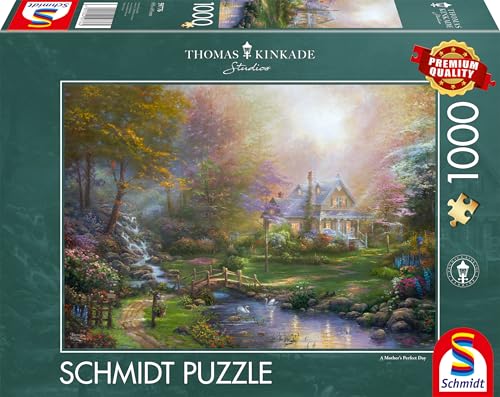 Schmidt Spiele 59776 Thomas Kinkade, A Mother's Perfect Day, 1000 Teile Puzzle von Schmidt