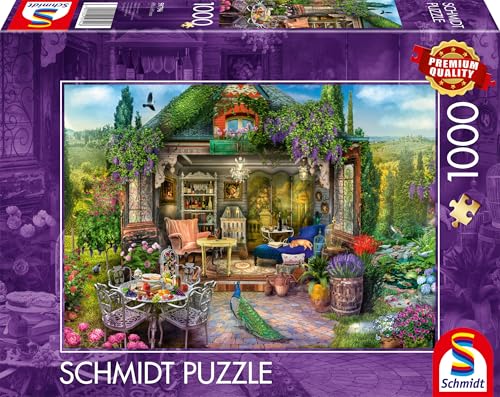 Schmidt Spiele 59794 Gartenhausglück in den Weinbergen, 1000 Teile Puzzle von Schmidt