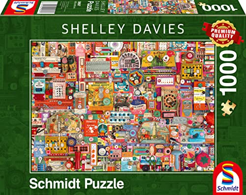 Schmidt Spiele 59907 Shelley Davies, Vintage Handarbeitszeug, 1000 Teile Puzzle von Schmidt