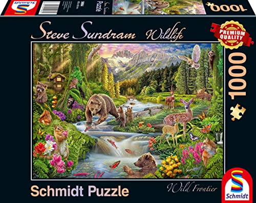 Schmidt Spiele 59964 Wildlife, Wildtiere am Waldesrand, 1000 Teile Puzzle von Schmidt