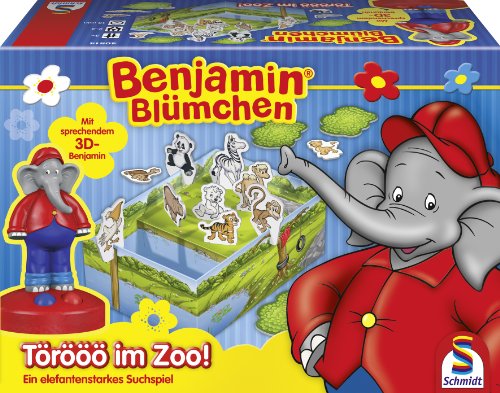 Schmidt Spiele Benjamin Blümchen (Kinderspiel), Törööö im Zoo: EIN elefantenstarkes Suchspiel. Mit sprechendem 3D-Benjamin von Schmidt