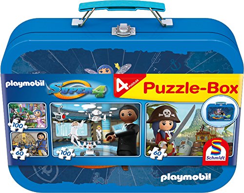 Schmidt Spiele Puzzle 56511 Super 4, 2x60, 2x100 Teile, Puzzle Box im Metallkoffer Schmidt Spiele Puzzle 56511 Super 4, 2x60, 2x100 Teile, Puzzle Box im Metallkoffer von Schmidt