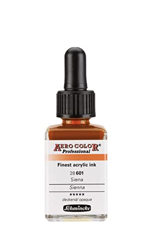 Schmincke - AERO COLOR® Professional, Siena, 28 ml, 28 601 023, feinst-flüssige, farbstarke Acrylfarbe für Acrylmalerei, Airbrush, Mixed Media von Schmincke