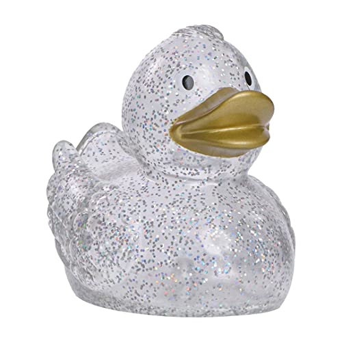 Schnabels Badeente Wings - Geschenk für Geburt Geburtstag Namenstag Kinder Baby Freund-in Mädchen Junge - lustig originell Glücksbringer - Spielzeug Quietsche-Ente Deko Badewanne (Glitzer-Gold) von Schnabels