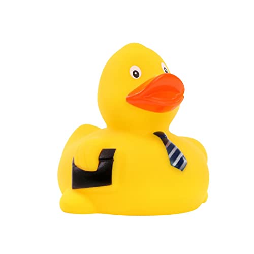 Schnabels Quietsche-Ente Business - Geschenk für Geburt Geburtstag Namenstag Kinder Baby Freund-in Mädchen Junge - Spielzeug Bade-Ente Badewanne Deko von Schnabels