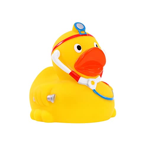 Schnabels Quietsche-Ente Doktor - Geschenk für Geburt Geburtstag Namenstag Kinder Baby Freund-in Mädchen Junge - Spielzeug Bade-Ente Badewanne Deko von Schnabels