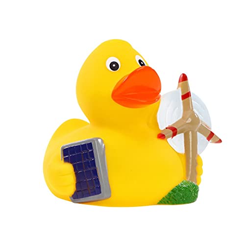 Schnabels Quietsche-Ente Energie - Geschenk für Geburt Geburtstag Namenstag Kinder Baby Freund-in Mädchen Junge - Spielzeug Bade-Ente Badewanne Deko von Schnabels
