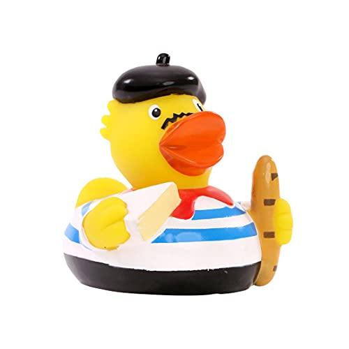 Schnabels Quietsche-Ente Frankreich - Geschenk für Geburt Geburtstag Namenstag Kinder Baby Freund-in Mädchen Junge - Spielzeug Bade-Ente Badewanne Deko von Schnabels