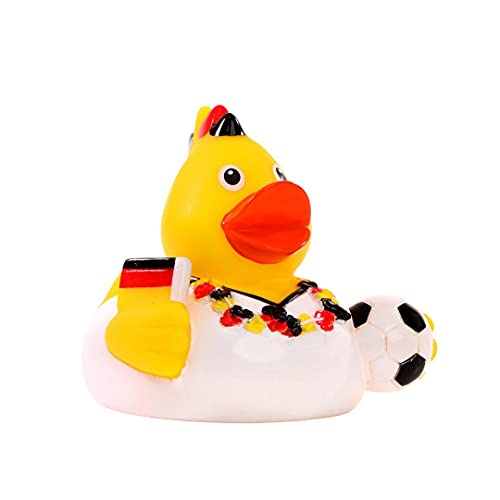 Schnabels Quietsche-Ente Fußballfan - Geschenk für Geburt Geburtstag Namenstag Kinder Baby Freund-in Mädchen Junge - Spielzeug Bade-Ente Badewanne Deko von Schnabels