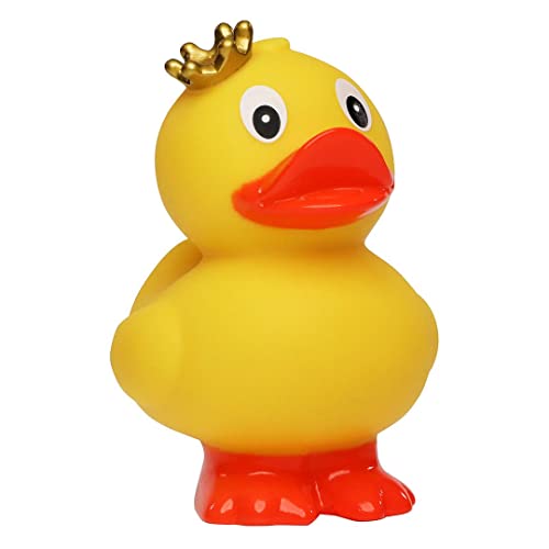 Schnabels Quietsche-Ente Krone, stehend - Geschenk für Geburt Geburtstag Namenstag Kinder Baby Freund-in Mädchen Junge - Spielzeug Bade-Ente Badewanne Deko von Schnabels