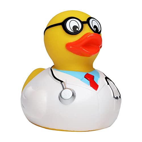Schnabels Quietsche-Ente Professor - Geschenk für Geburt Geburtstag Namenstag Kinder Baby Freund-in Mädchen Junge - Spielzeug Bade-Ente Badewanne Deko von Schnabels
