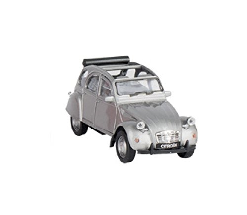 Schnäppchenmarkt 111 kompatibel mit Citroen 2CV 1962 Spritzguß Ente die Kultige Ente Modell-Auto kompatibel mit Citroen 2CV 1:38 Cabrio oder Geschlossen (Silber offen) von Bavaria Home Style Collection