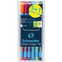 Kugelschreiber Slider Edge XB 6er Etui, sortiert, 5+1 Aktion Kugelschreiber Slider Edge XB 6er Etui, sortiert, 5+1 Aktion von Schneider