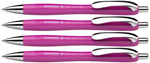 Schneider Schreibgeräte 4 St. Slider Rave XB 132554 Kugelschreiber 0.7mm Schreibfarbe: Blau N/A von Schneider Schreibgeräte